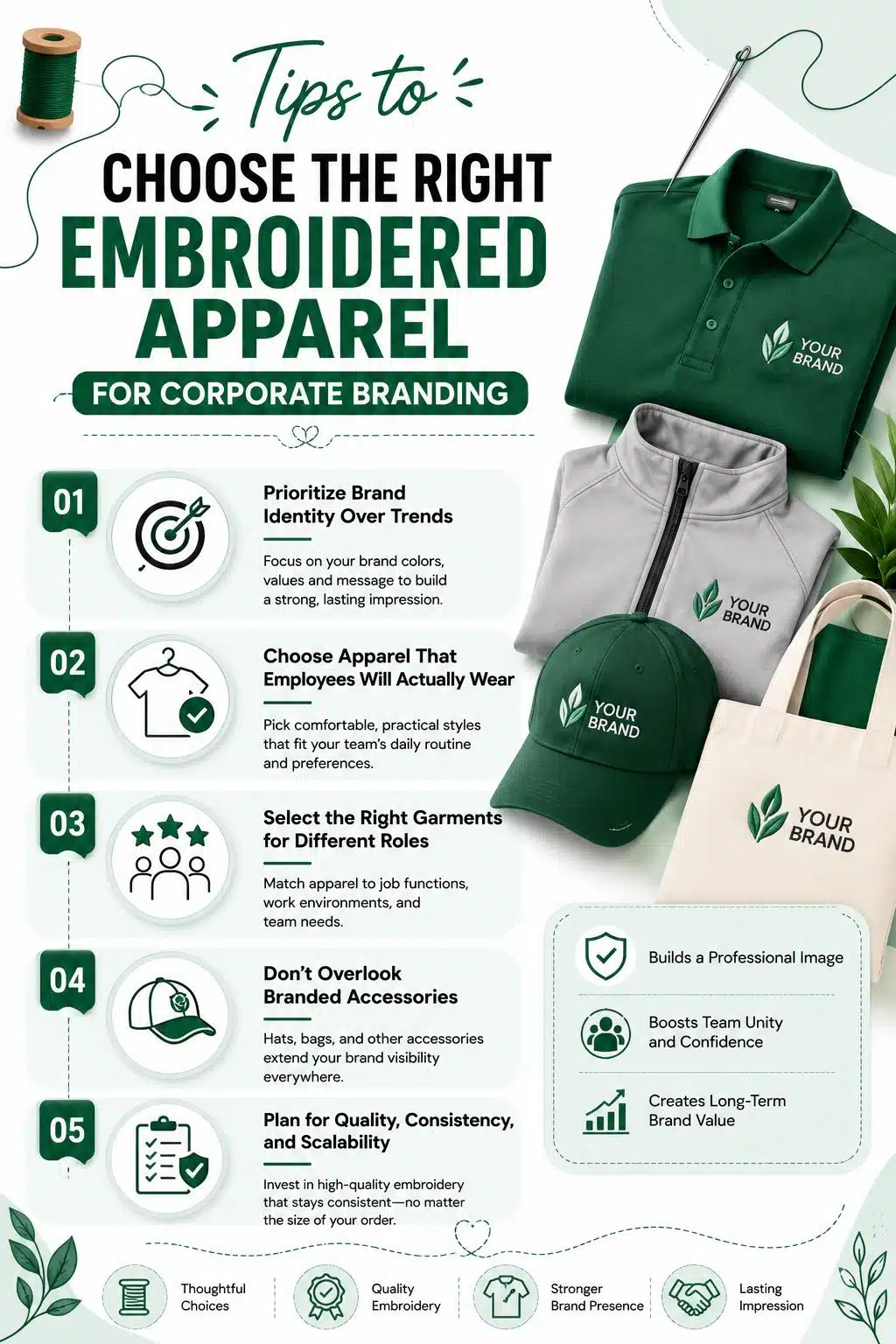 Tips to Choose the Right Embroidered Apparel for Corporate Branding