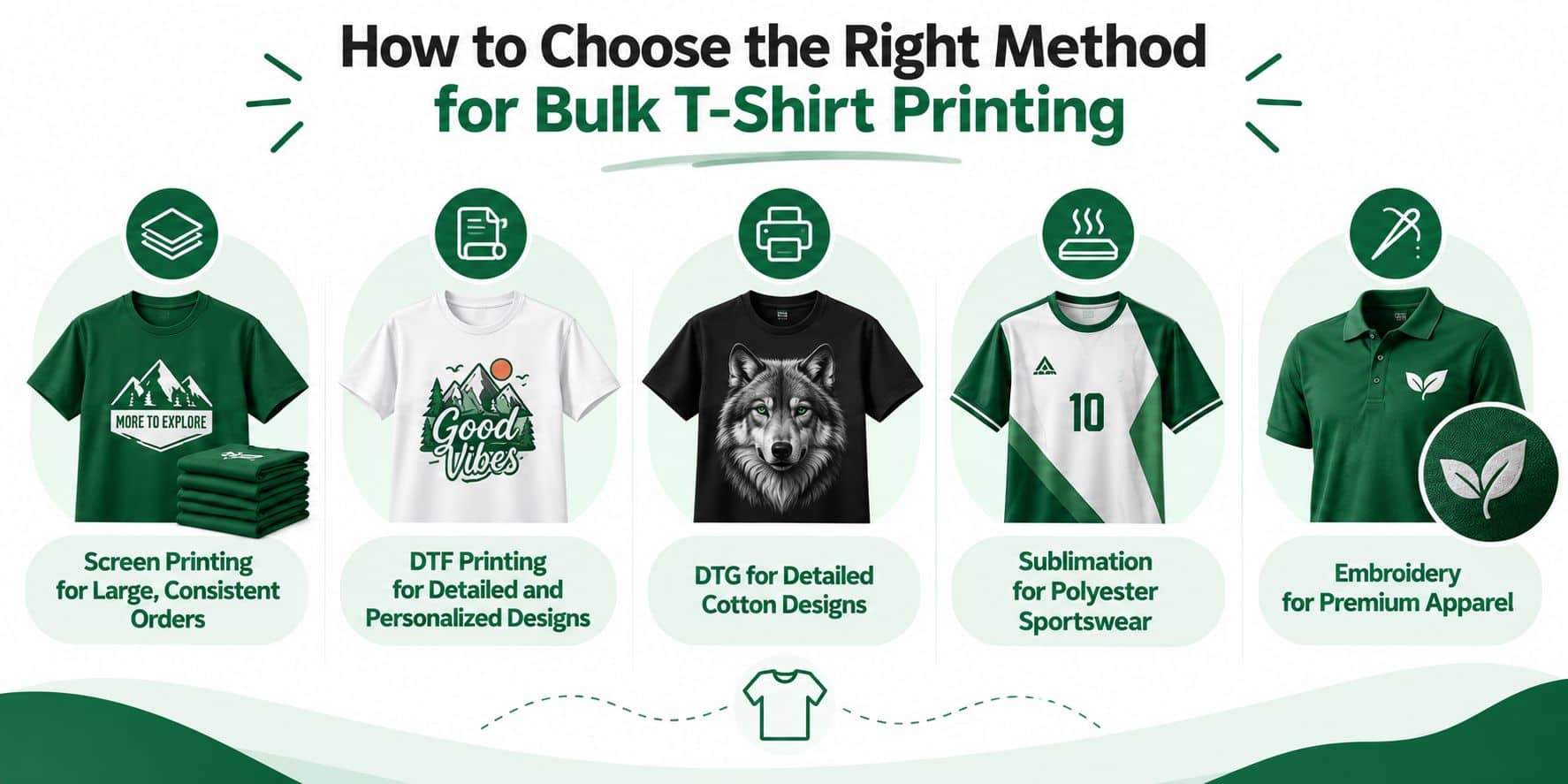 How to Choose the Right Method for Bulk T-Shirt Printing